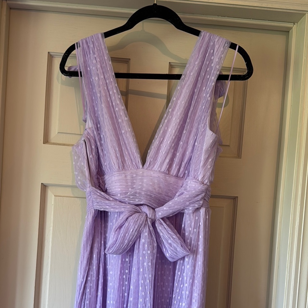 Never worn! Vici Purple Asymmetrical Ruffled Sundress for Weddings - Picture 4 of 4